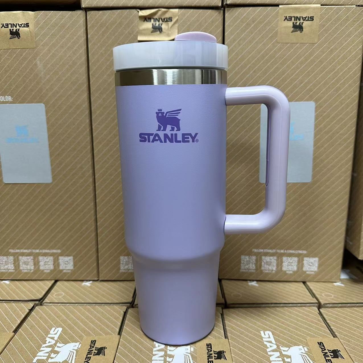 Stanley Tumbler with Handle Straw Lid Stainless Steel 30oz  Vacuum Insulated Car Mug Double Wall Thermal Iced Travel Cup